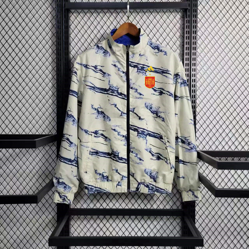 AAA Quality Spain 23/24 Reversible Wind Coat - Blue/White
